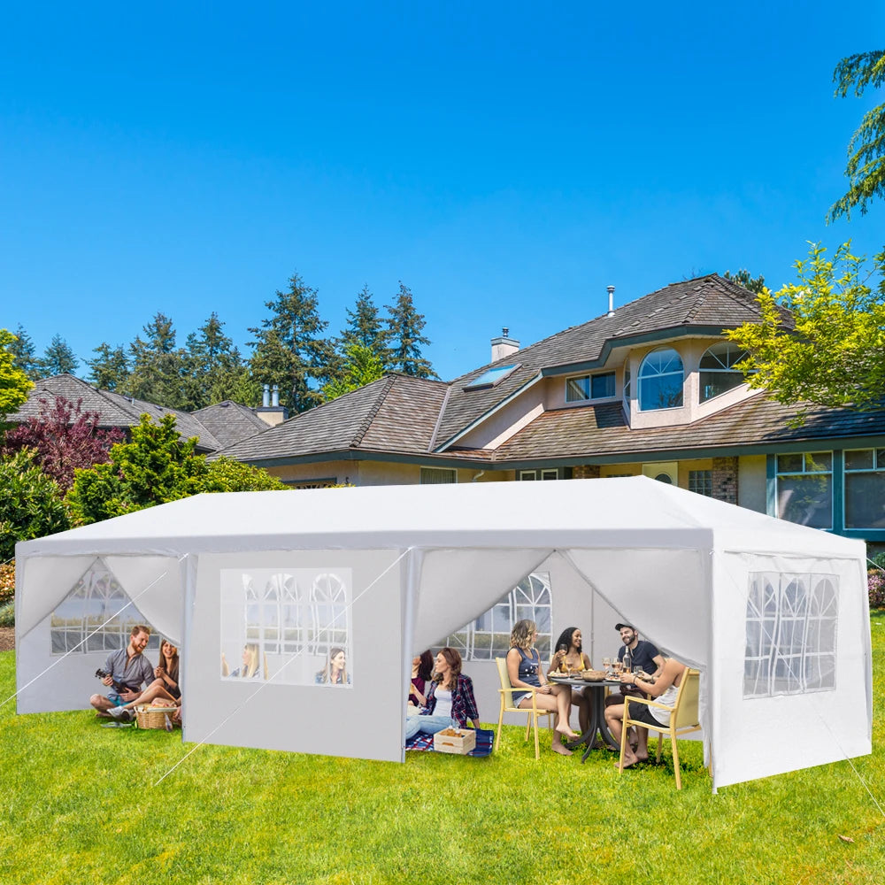 10'x30' Outdoor Party Tent with 8 Removable Sidewalls, Waterproof Canopy