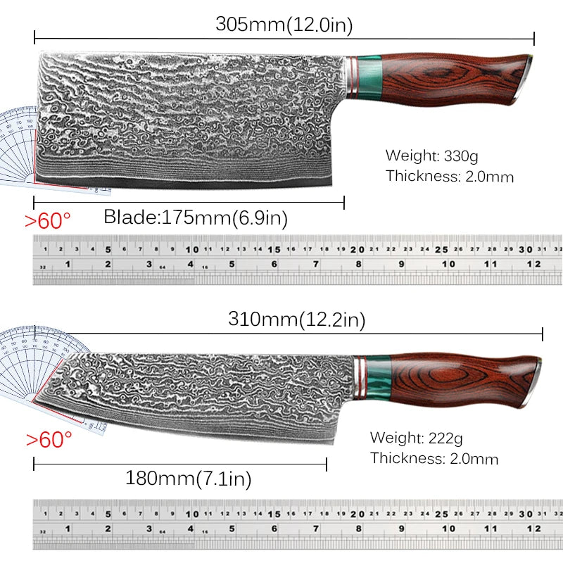 Chef Knife Chopping Butcher Meat Cleaver Bone Slicing Sharp Knives