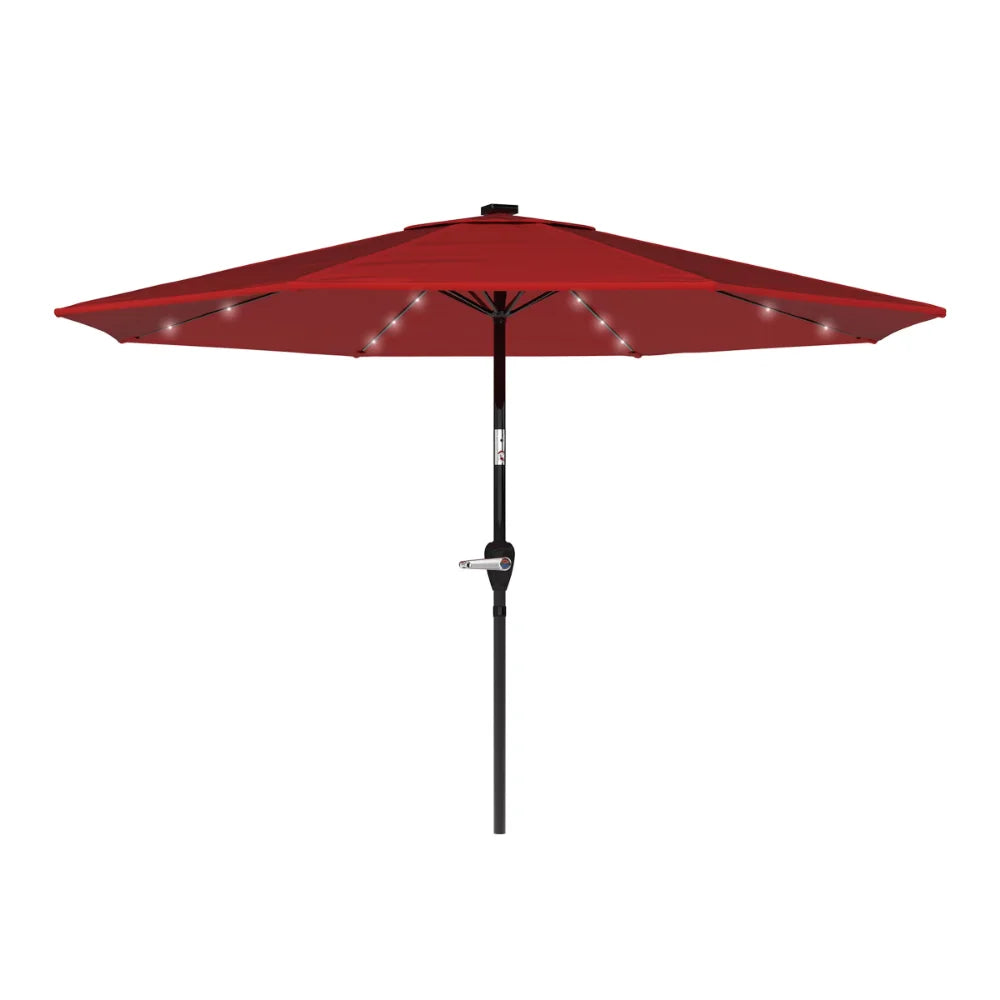 10 Foot Patio Umbrella with Solar LED Light,120.00 X 120.00 X 96.00 Inches
