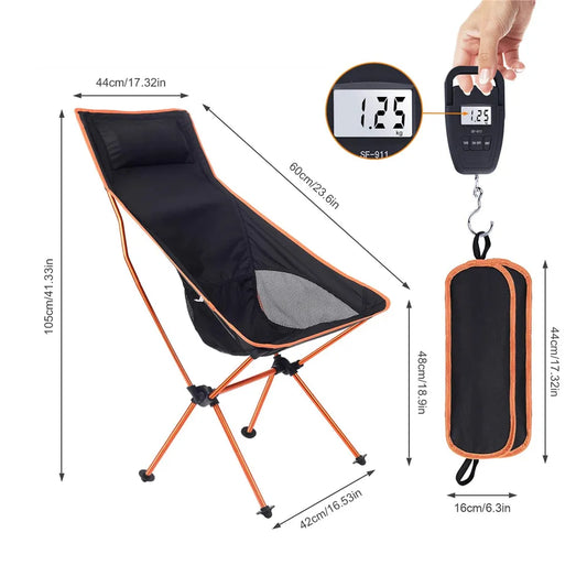 Outdoor Portable Camping Chair Oxford Cloth Camping Seat