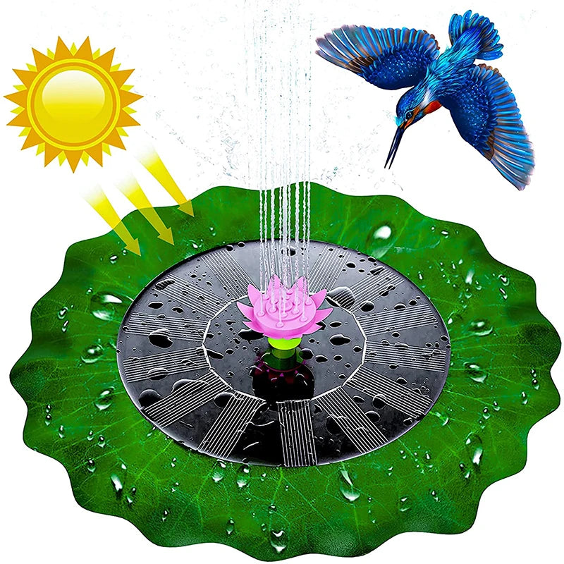 Outdoor Solar Floating Fountain Yard Garden Water Fountain