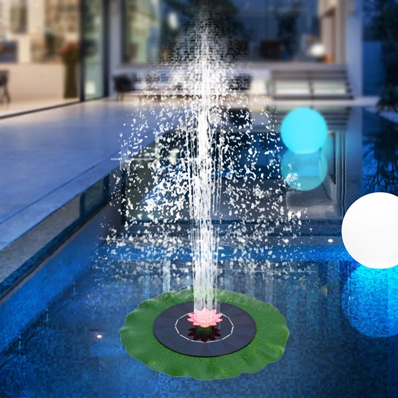 Outdoor Solar Floating Fountain Yard Garden Water Fountain