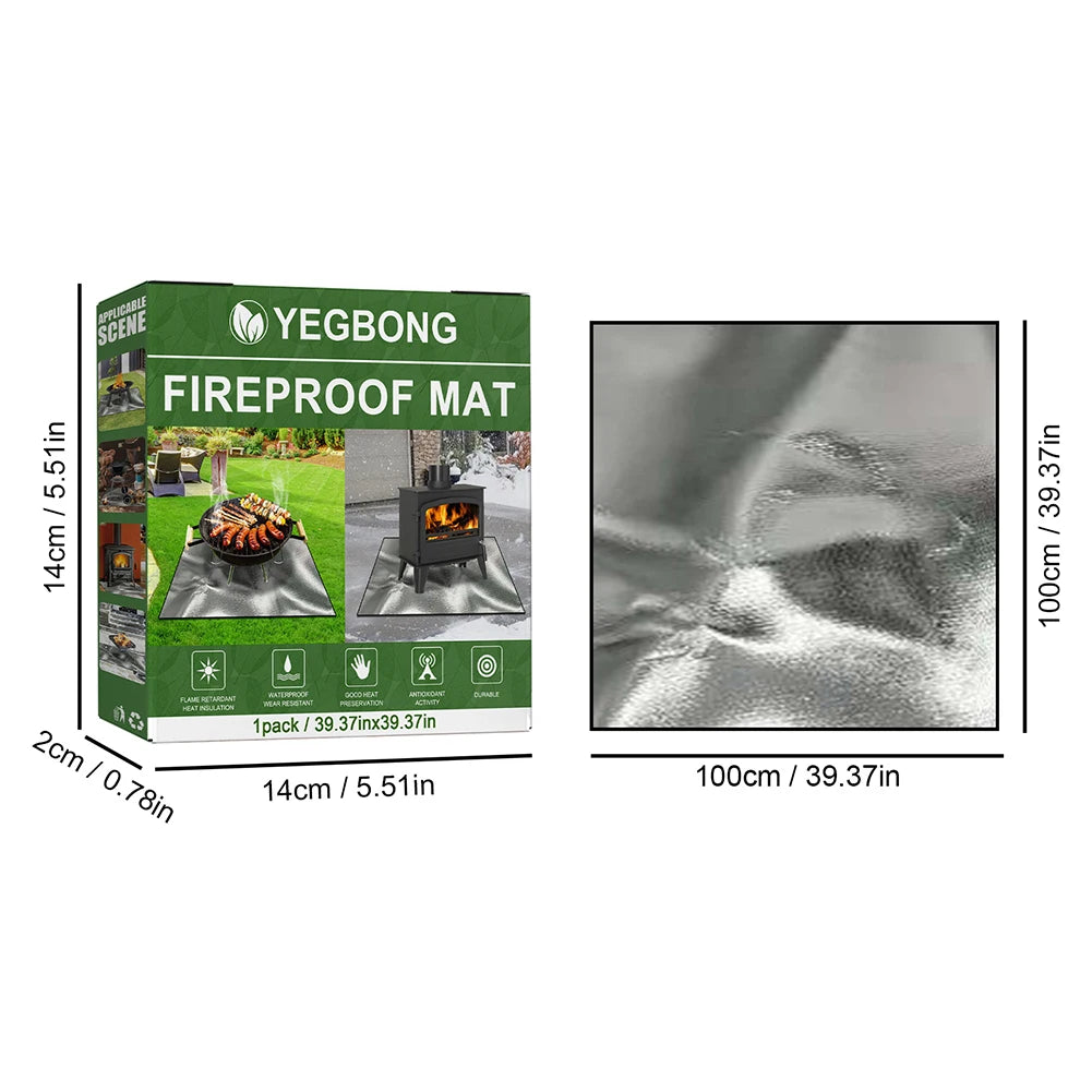 Outdoor Camping Fireproof Mat Fire Pit Grill Stove