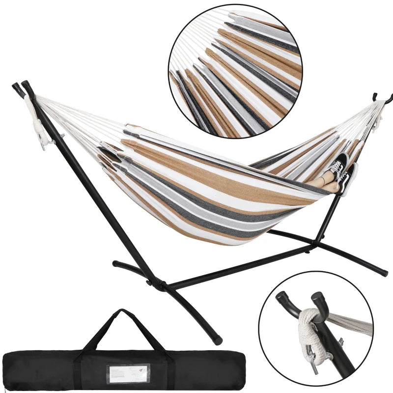 2-Person Hammock with Stand 450lb Capacity 48"W x 120"L