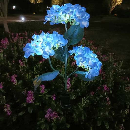 Hydrangea Flower Solar LED Light Outdoor Garden Lawn Lamp Waterproof