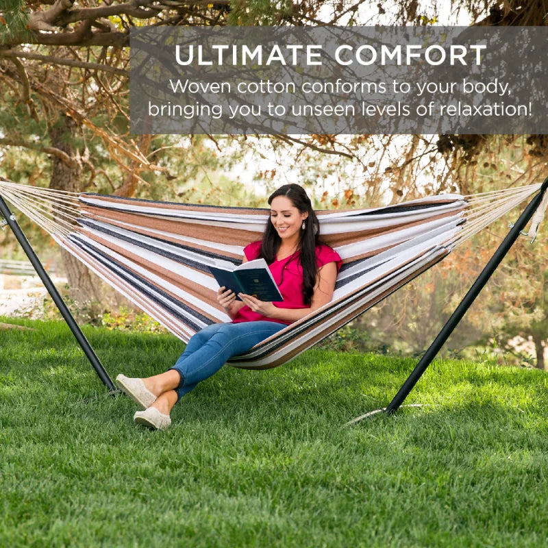 2-Person Hammock with Stand 450lb Capacity 48"W x 120"L