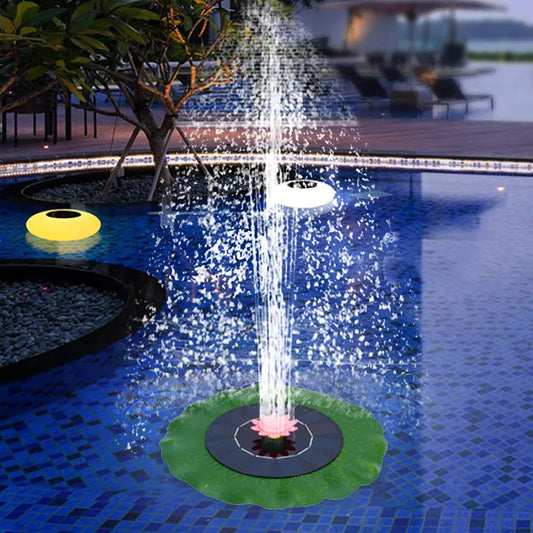 Outdoor Solar Floating Fountain Yard Garden Water Fountain