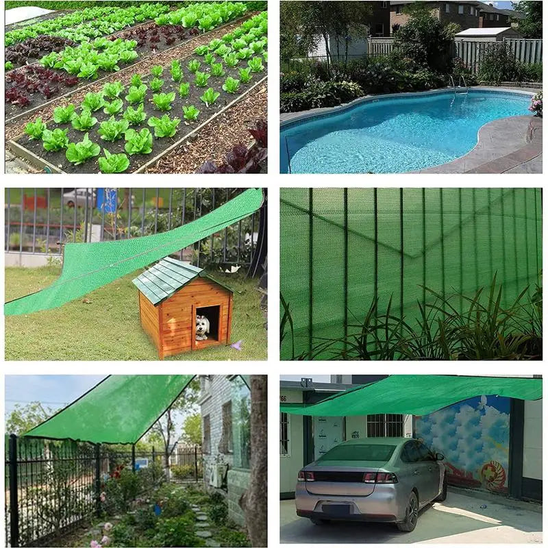 Anti-UV HDPE Green Sun Shading Net Outdoor Sunshade