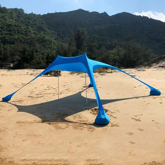 Portable Family Beach Tent Shade Windproof Design Sun Shelter