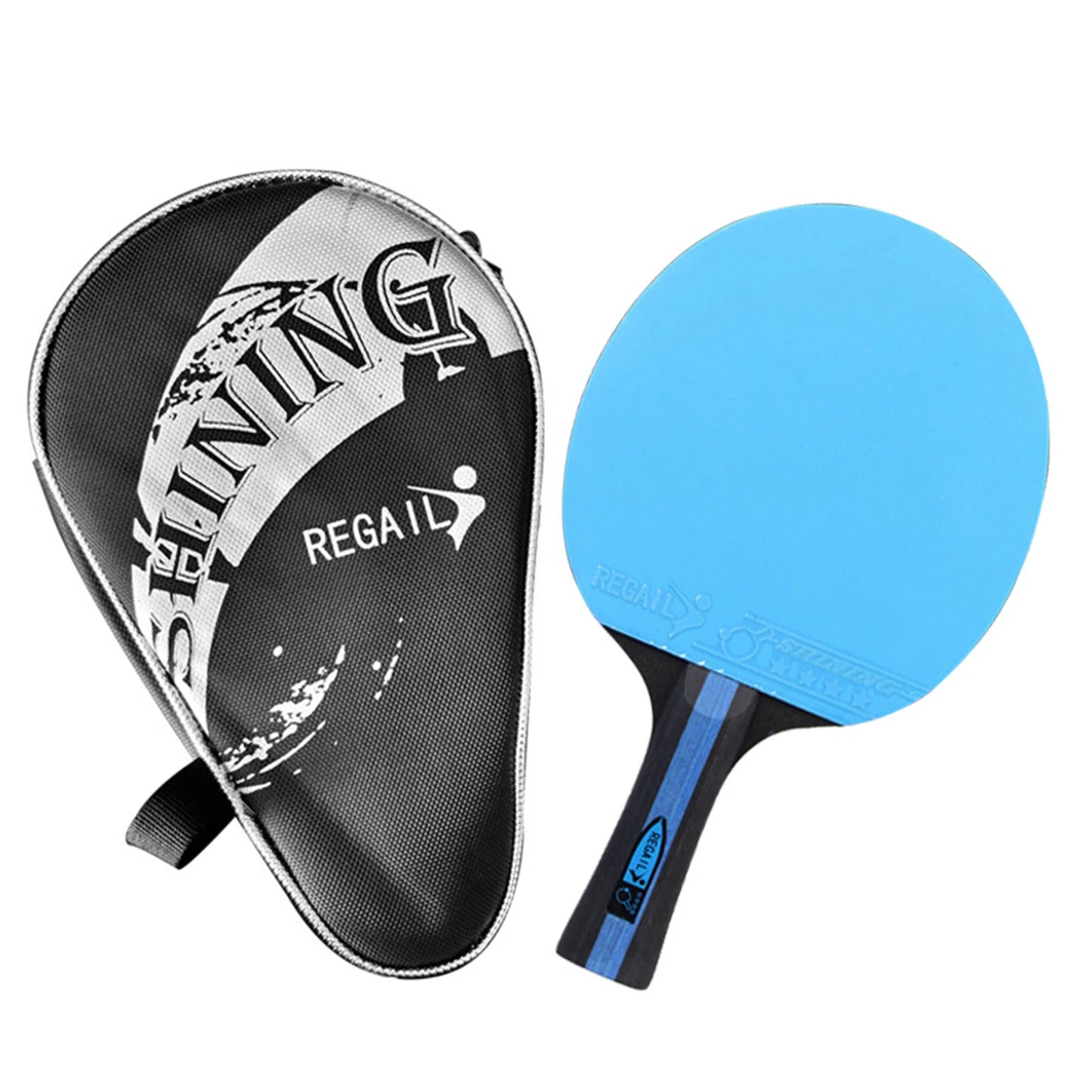 Table Tennis Set Pack of 2 Ping Pong Rackets with 3 Balls and Carry Bag