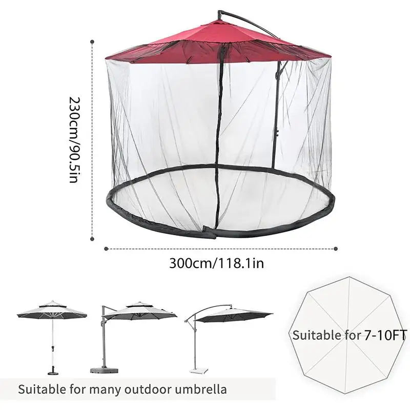 Outdoor Patio Umbrella Net Anti-insect Mosquito Net